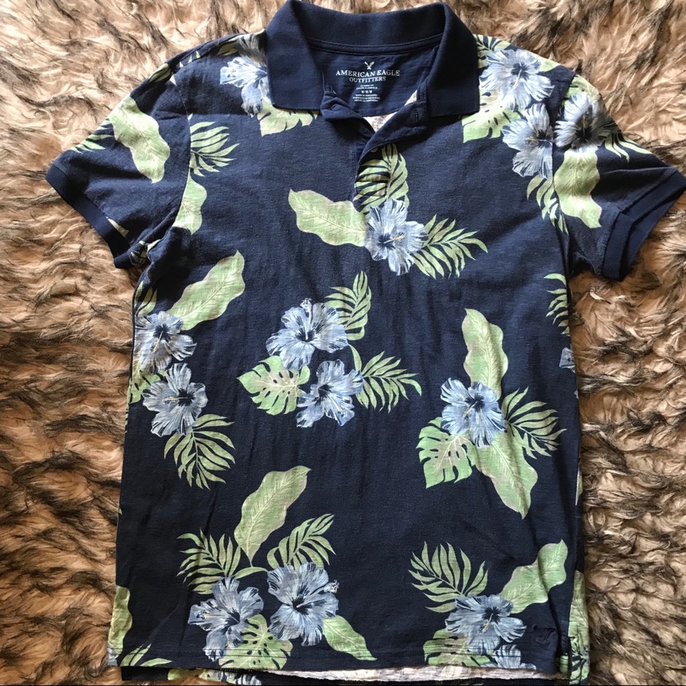 Floral American Eagle Polo shirt
